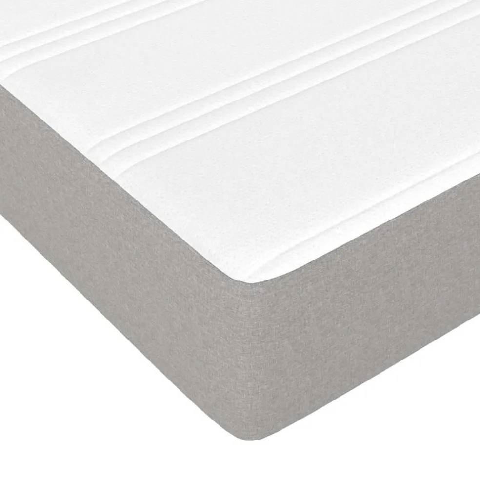 vidaXL Pocketveringmatras medium 80x200x20 cm stof lichtgrijs