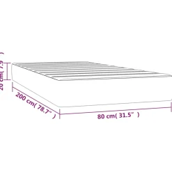 vidaXL Pocketveringmatras medium 80x200x20 cm stof zwart