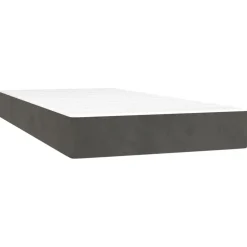 vidaXL Pocketveringmatras medium 80x200x20 cm fluweel donkergrijs
