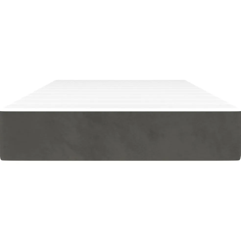vidaXL Pocketveringmatras medium 80x200x20 cm fluweel donkergrijs
