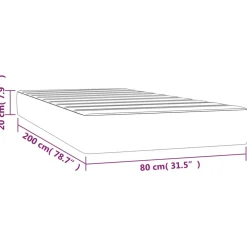 vidaXL Pocketveringmatras medium 80x200x20 cm fluweel roze