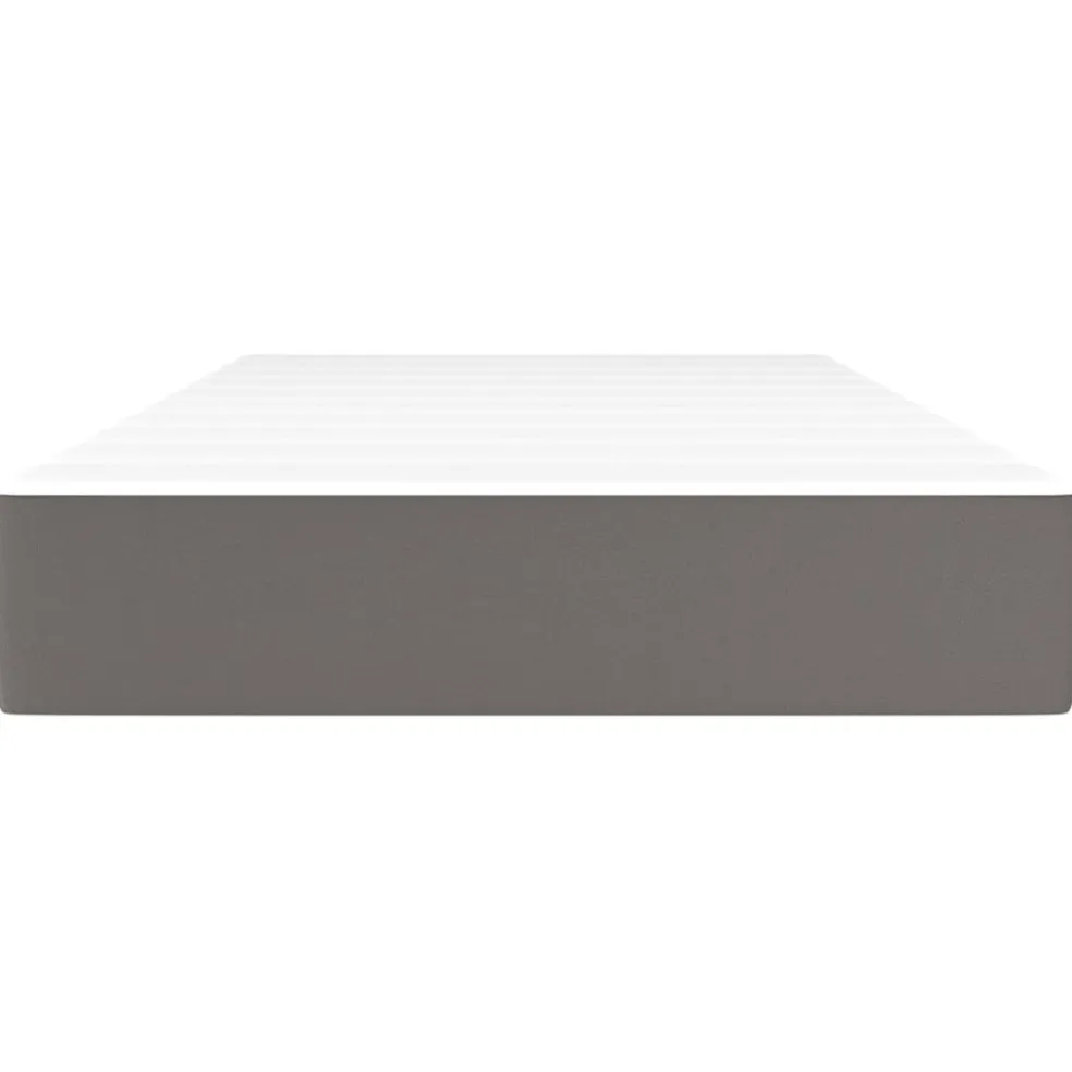 vidaXL Pocketveringmatras medium 80x200x20 cm kunstleer grijs