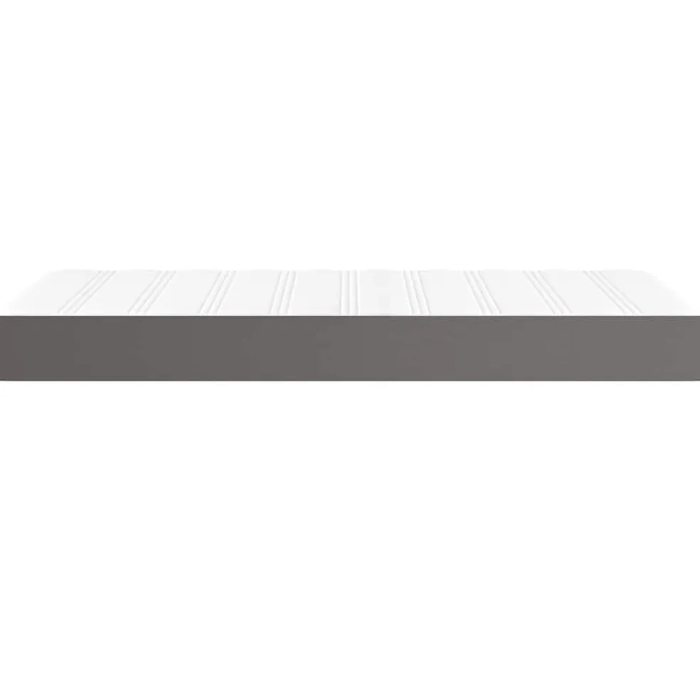 vidaXL Pocketveringmatras medium 80x200x20 cm kunstleer grijs