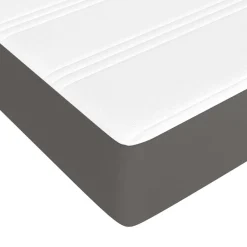 vidaXL Pocketveringmatras medium 80x200x20 cm kunstleer grijs
