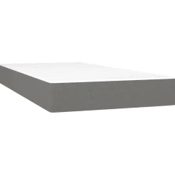 vidaXL Pocketveringmatras medium twin 100x190x20 cm stof donkergrijs
