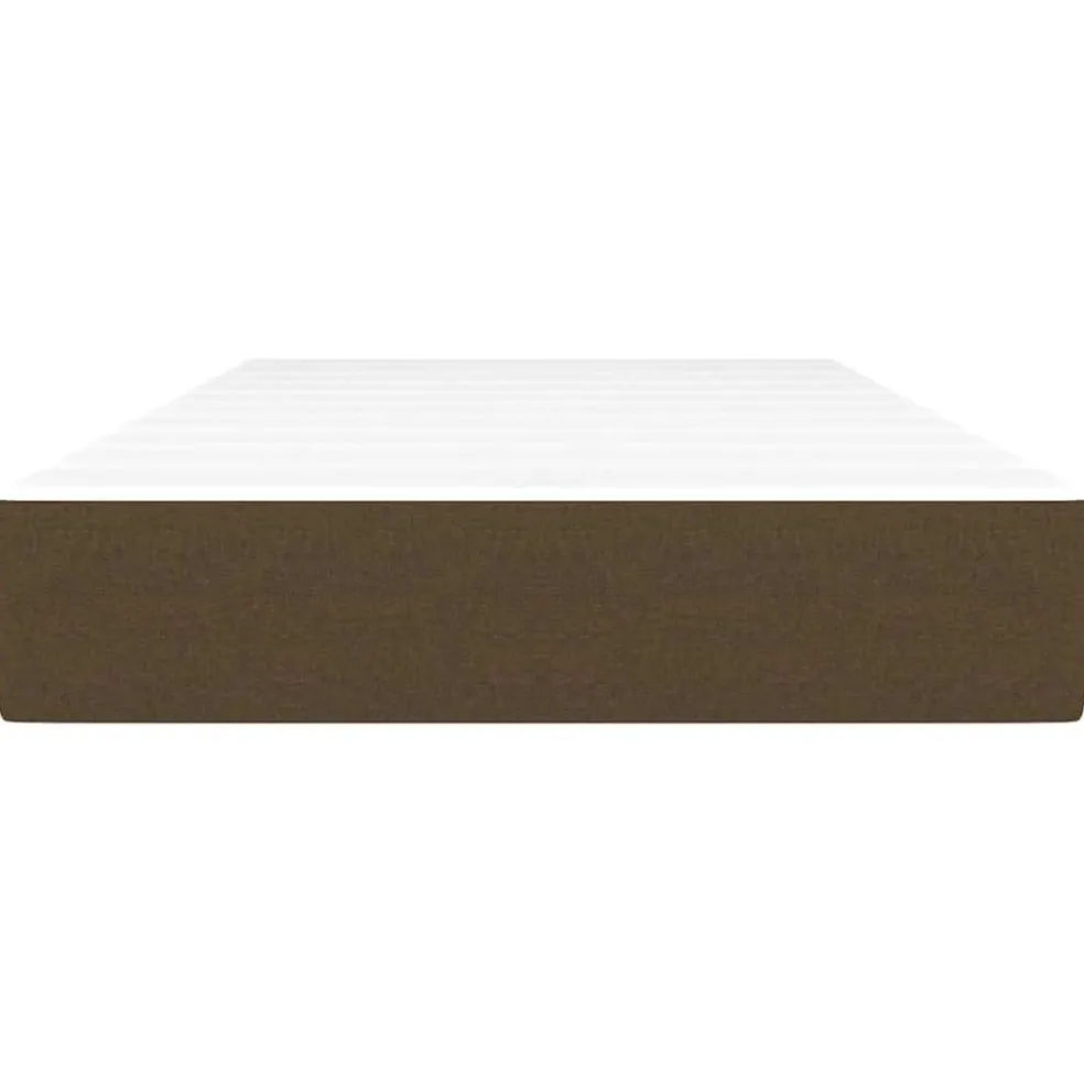 vidaXL Pocketveringmatras medium 80x200x20 cm stof donkerbruin
