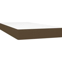 vidaXL Pocketveringmatras medium 80x200x20 cm stof donkerbruin
