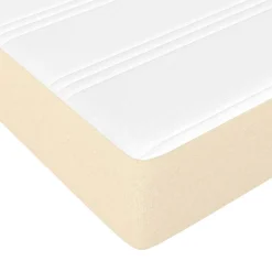 vidaXL Pocketveringmatras medium 180x200x20 cm kunstleer crèmekleurig