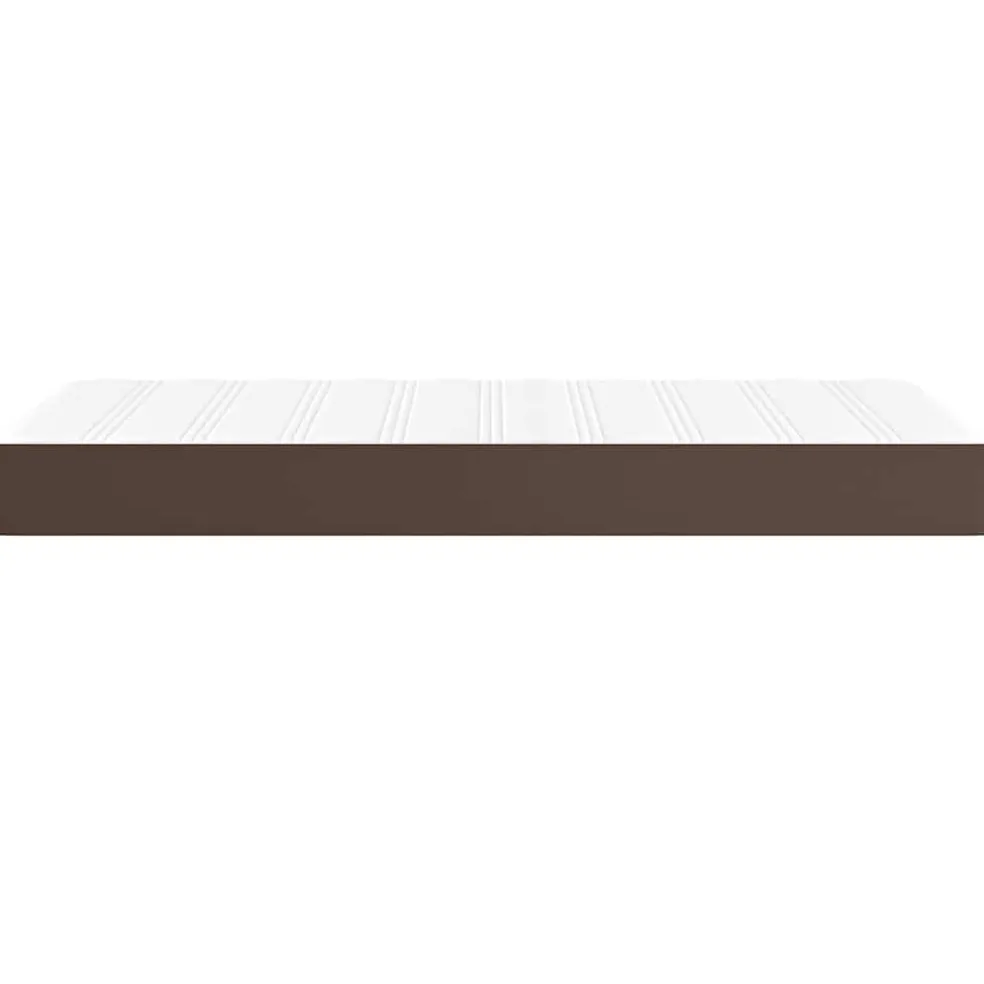 vidaXL Pocketveringmatras medium 90x200x20 cm kunstleer bruin
