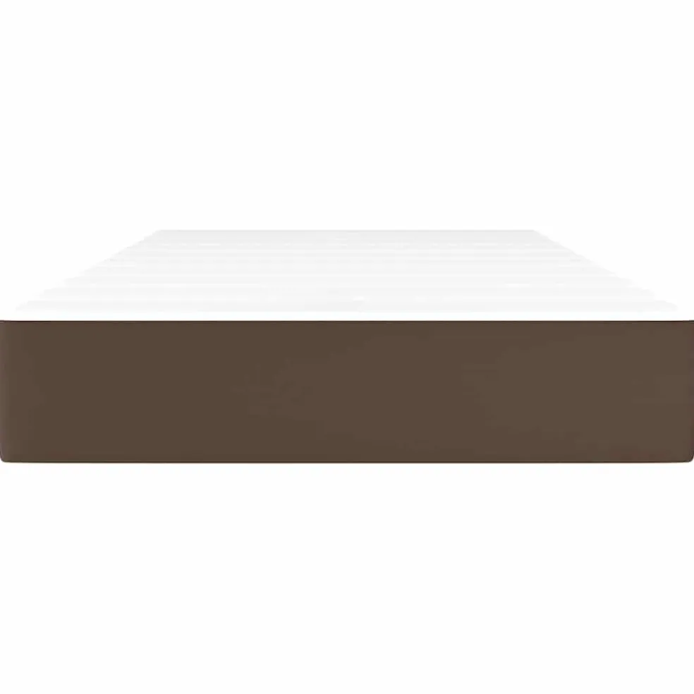 vidaXL Pocketveringmatras medium 90x200x20 cm kunstleer bruin