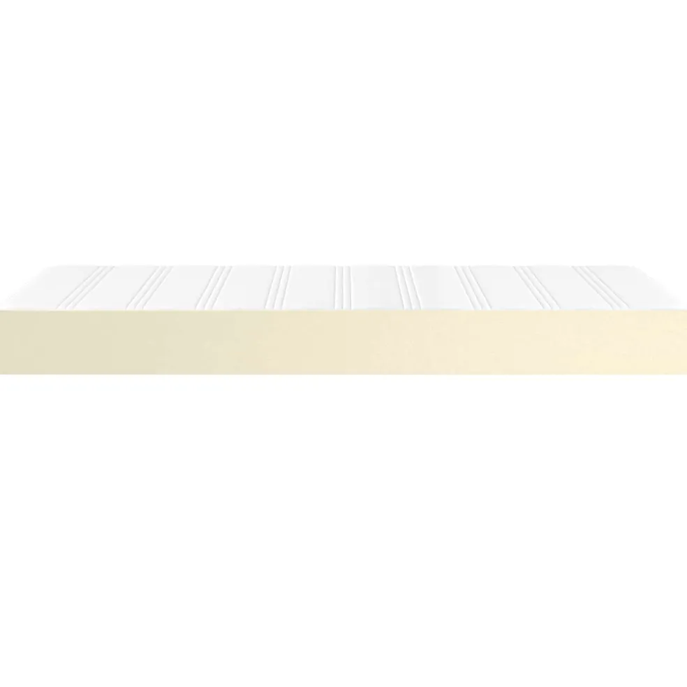 vidaXL Pocketveringmatras medium 80x200x20 cm kunstleer crèmekleurig