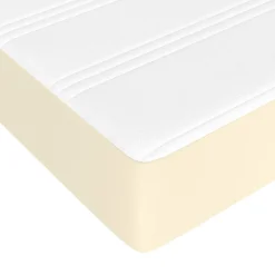 vidaXL Pocketveringmatras medium 80x200x20 cm kunstleer crèmekleurig