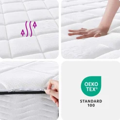vidaXL Pocketveringmatras Medium Plus 190 x 140 x 33 cm