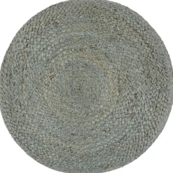 vidaXL Poef handgemaakt 45x30 cm jute olijfgroen