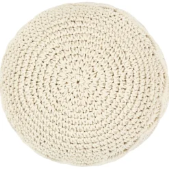 vidaXL Poef macramé handgemaakt 45x30 cm katoen