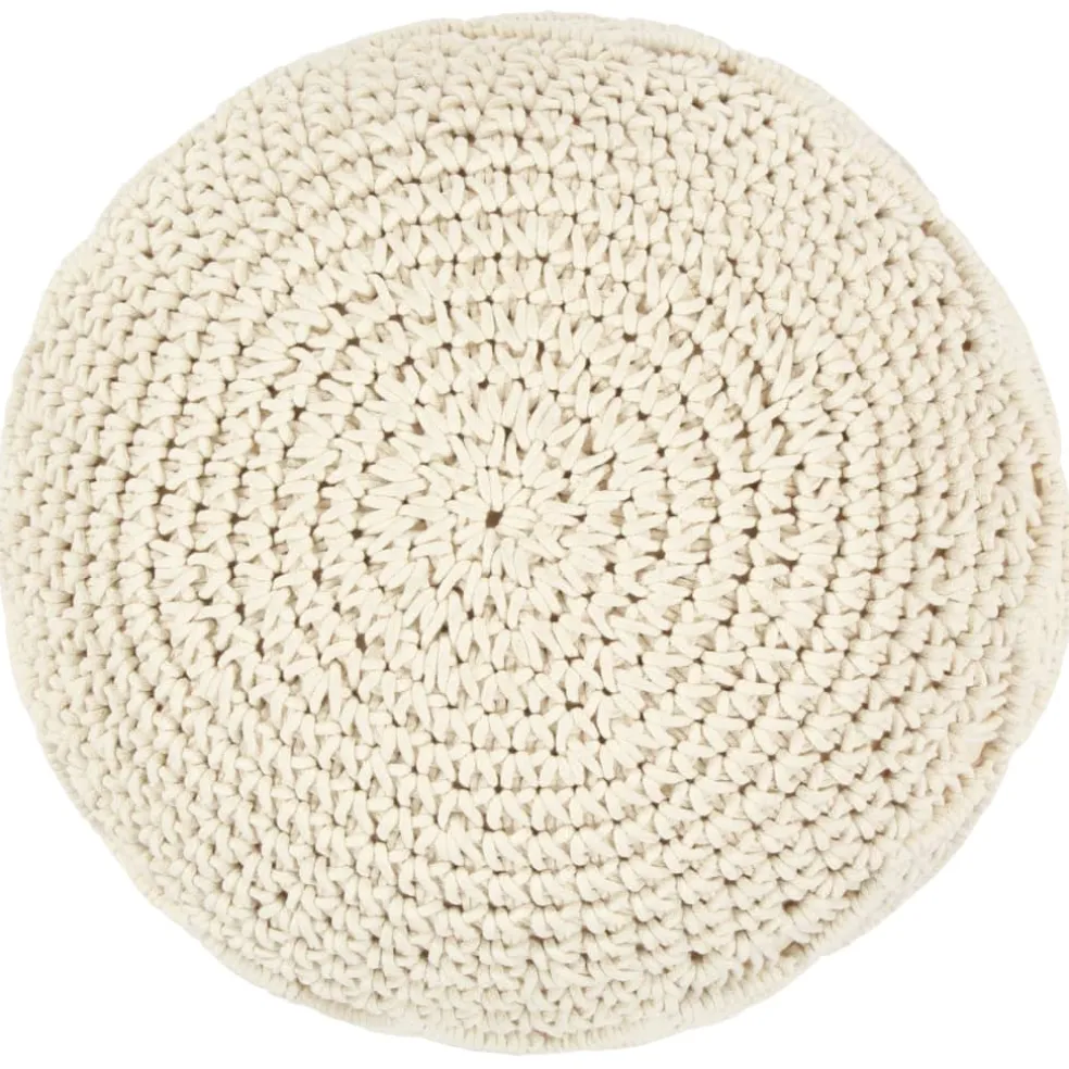 vidaXL Poef macramé handgemaakt 45x30 cm katoen