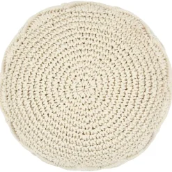 vidaXL Poef macramé handgemaakt 45x30 cm katoen
