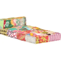 vidaXL Poef modulair stof patchwork