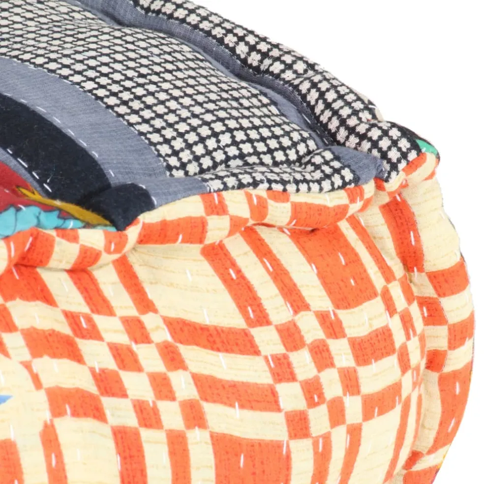 vidaXL Poef modulair stof patchwork