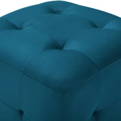 vidaXL Poef 2 st 30x30x30 cm fluweel blauw