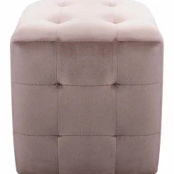 vidaXL Poef 2 st 30x30x30 cm fluweel roze