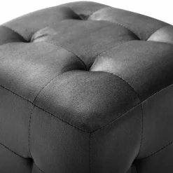 vidaXL Poef 2 st 30x30x30 cm fluweel zwart