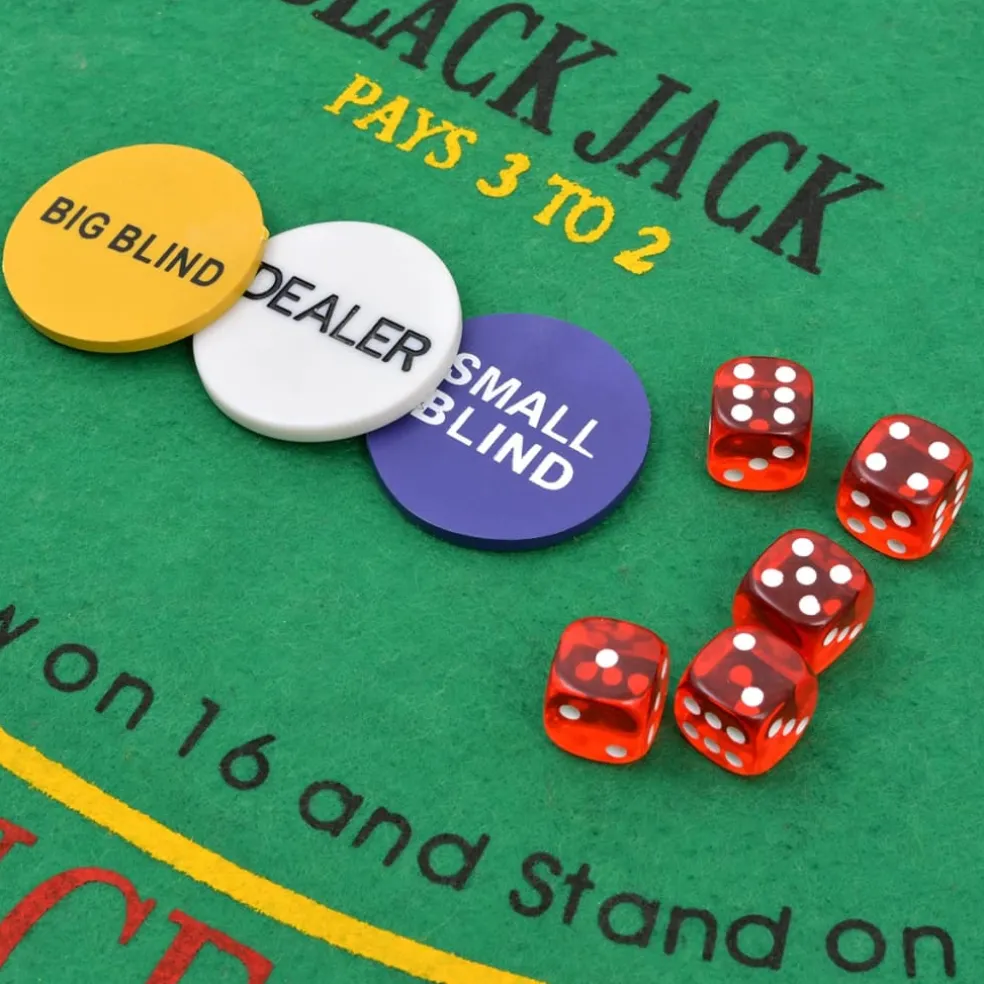 vidaXL Poker/blackjack set met 600 chips aluminium