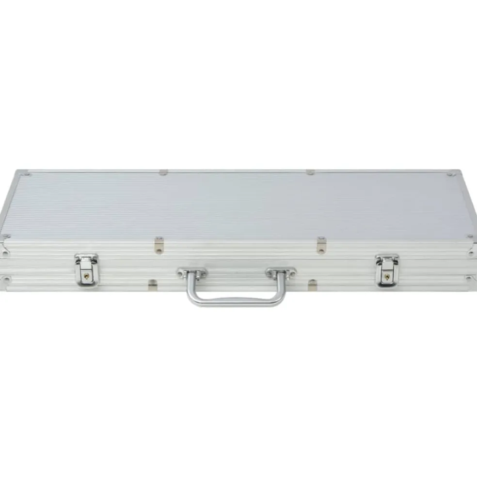 vidaXL Pokerset met 500 chips aluminium