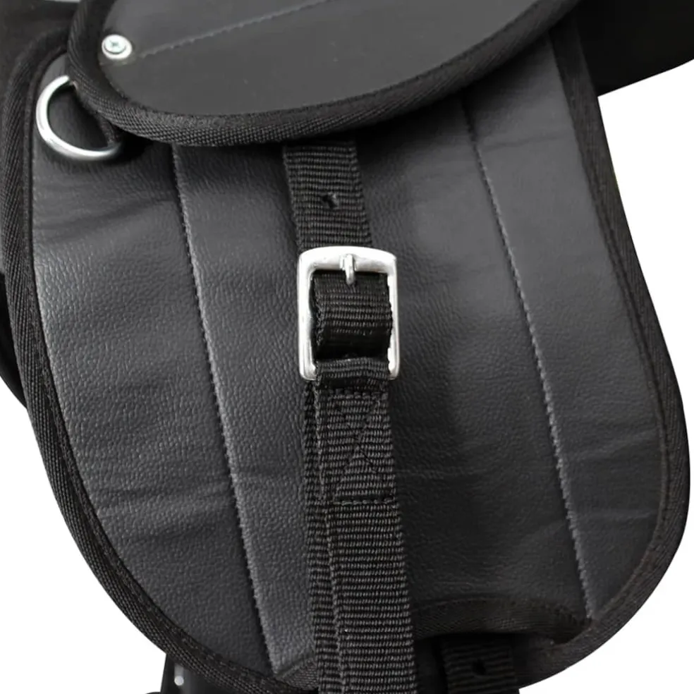 vidaXL Ponyzadel set 10" zwart