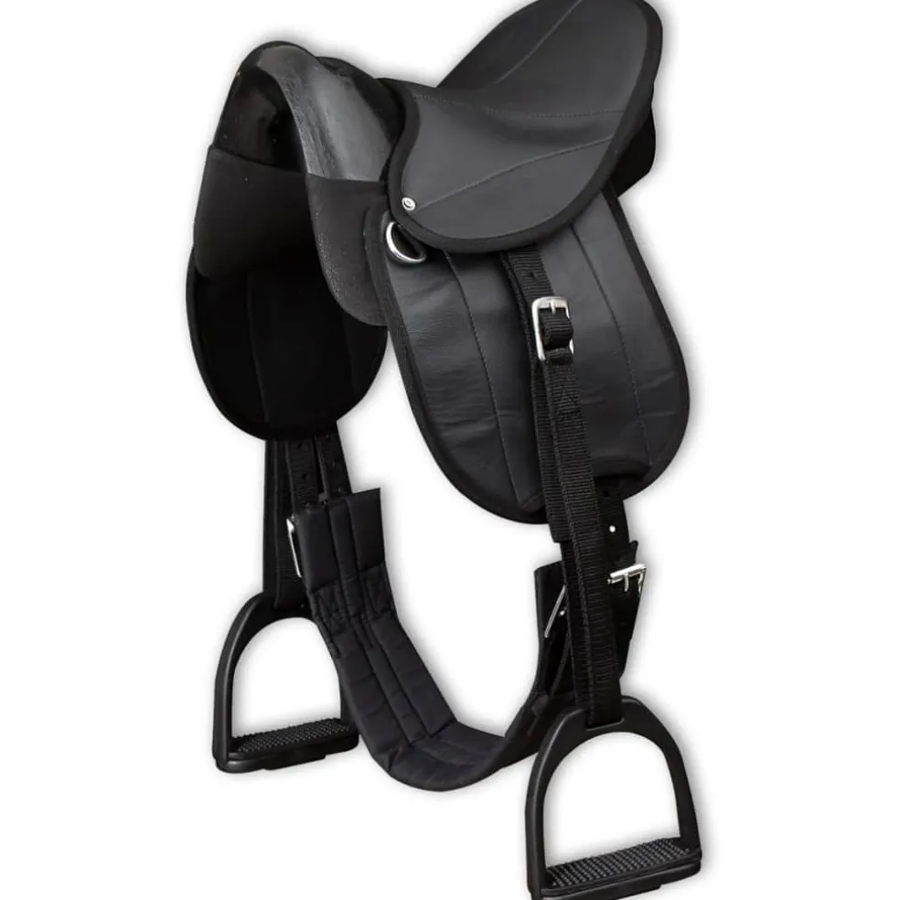 vidaXL Ponyzadel set 10" zwart
