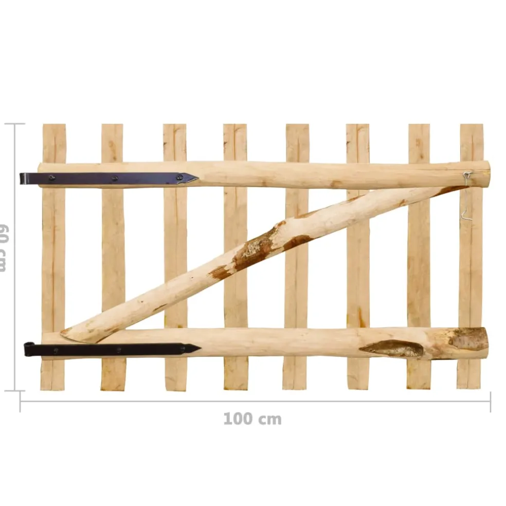 vidaXL Poort enkel 100x60 cm hazelaarhout