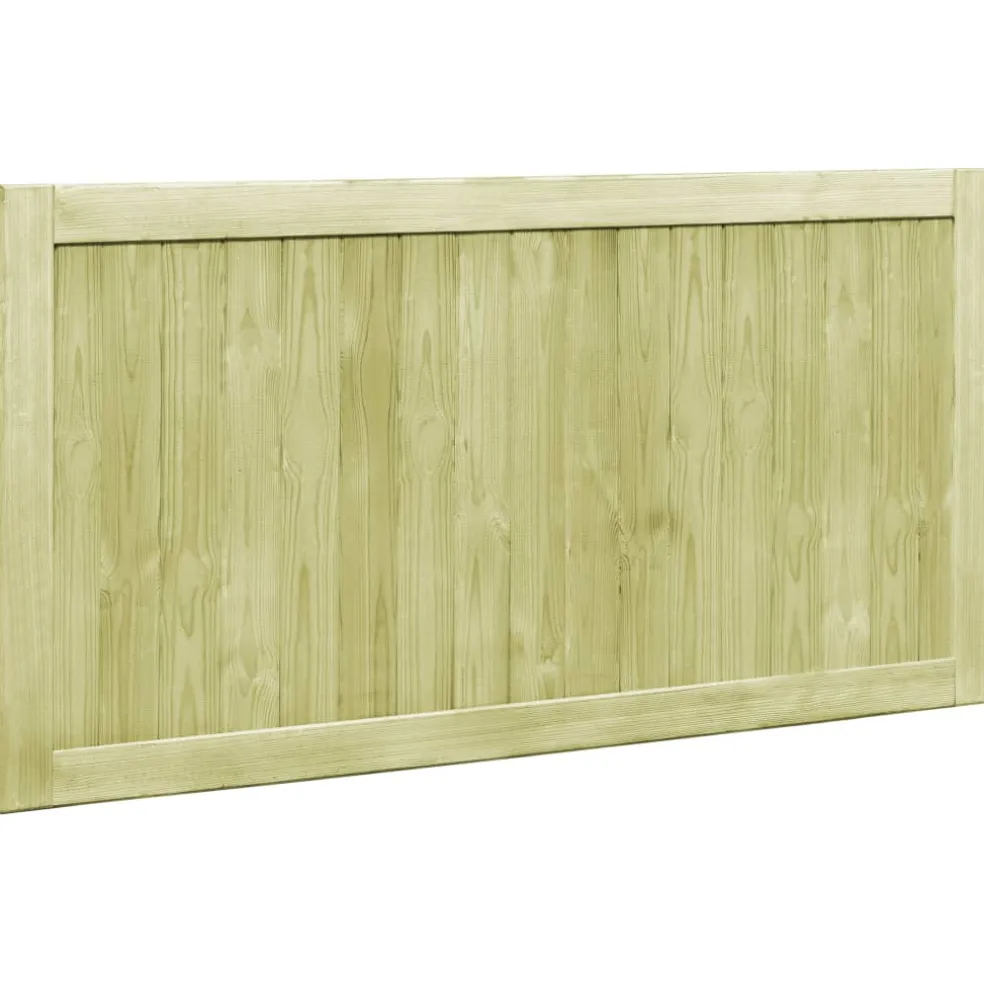 vidaXL Poorten 2 st 300x75 cm geïmpregneerd grenenhout