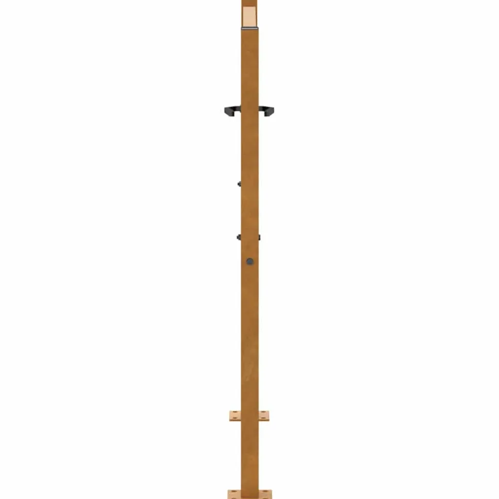 vidaXL Poort met bladontwerp 100x100 cm weervast staal