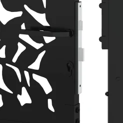 vidaXL Poort met bladontwerp 100x100 cm staal zwart