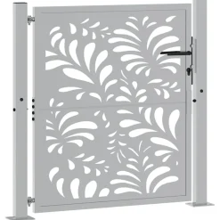 vidaXL Poort met golfontwerp 100x100 cm weervast staal