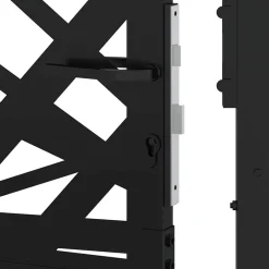 vidaXL Poort met lichtontwerp 100x100 cm staal zwart