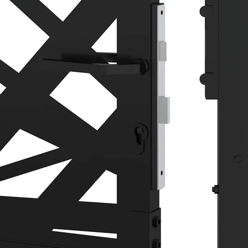 vidaXL Poort met lichtontwerp 100x100 cm staal zwart