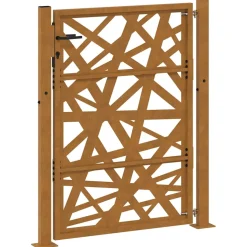 vidaXL Poort met lichtontwerp 100x125 cm weervast staal