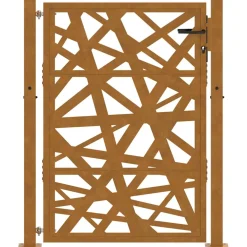 vidaXL Poort met lichtontwerp 100x125 cm weervast staal