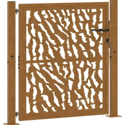 vidaXL Poort met sporenontwerp 100x100 cm weervast staal