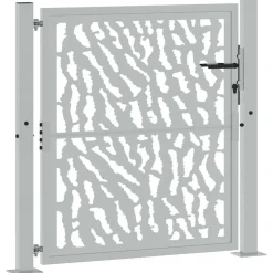 vidaXL Poort met sporenontwerp 100x100 cm weervast staal