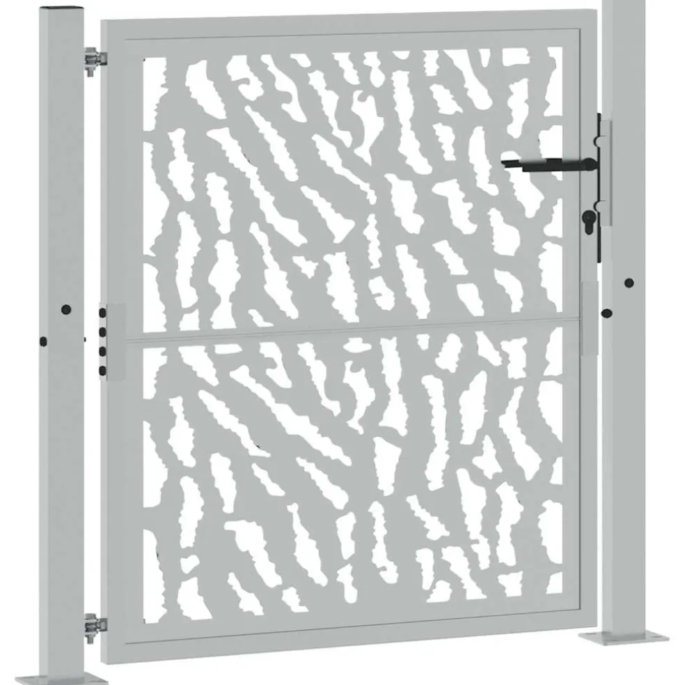 vidaXL Poort met sporenontwerp 100x100 cm weervast staal