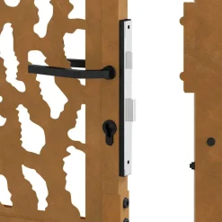 vidaXL Poort met sporenontwerp 100x100 cm weervast staal