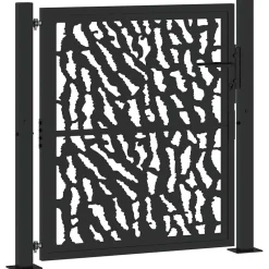 vidaXL Poort met sporenontwerp 100x100 cm staal zwart
