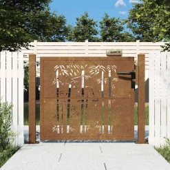 vidaXL Poort vierkant 100x75 cm cortenstaal
