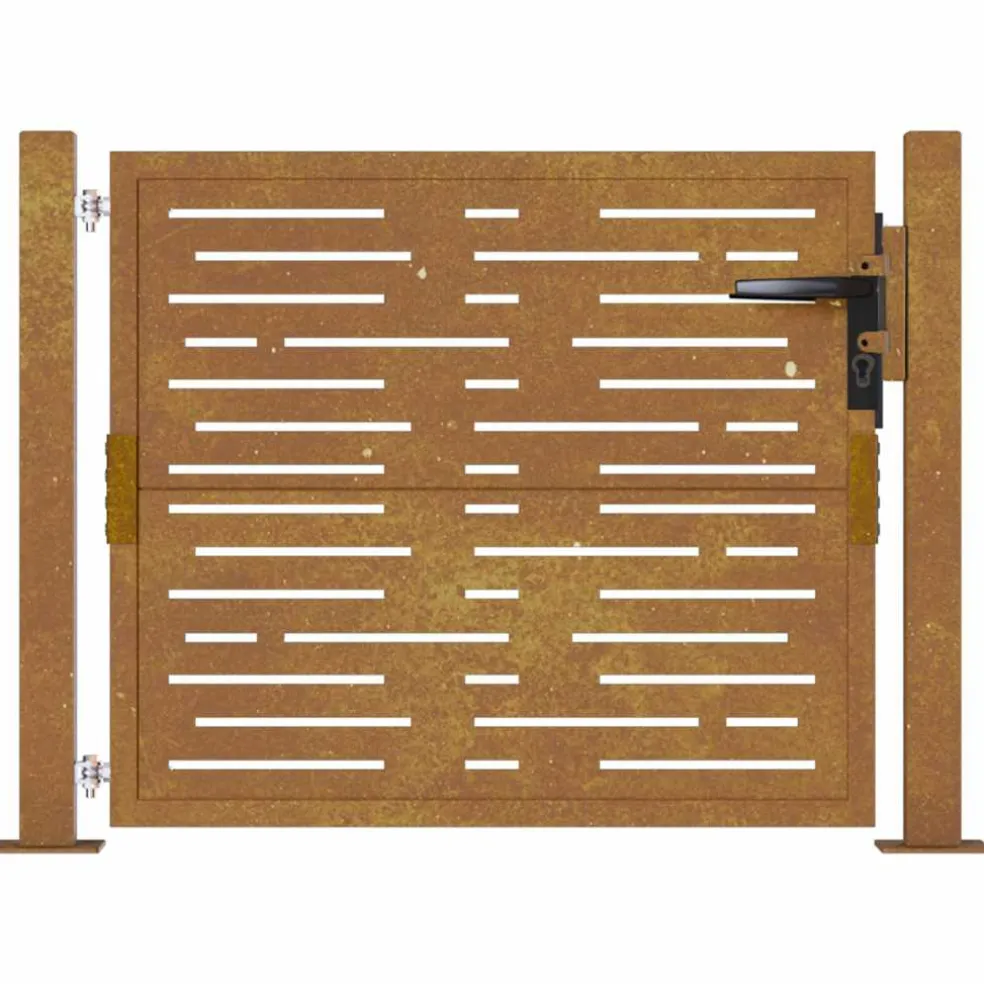 vidaXL Poort vierkant 100x75 cm cortenstaal