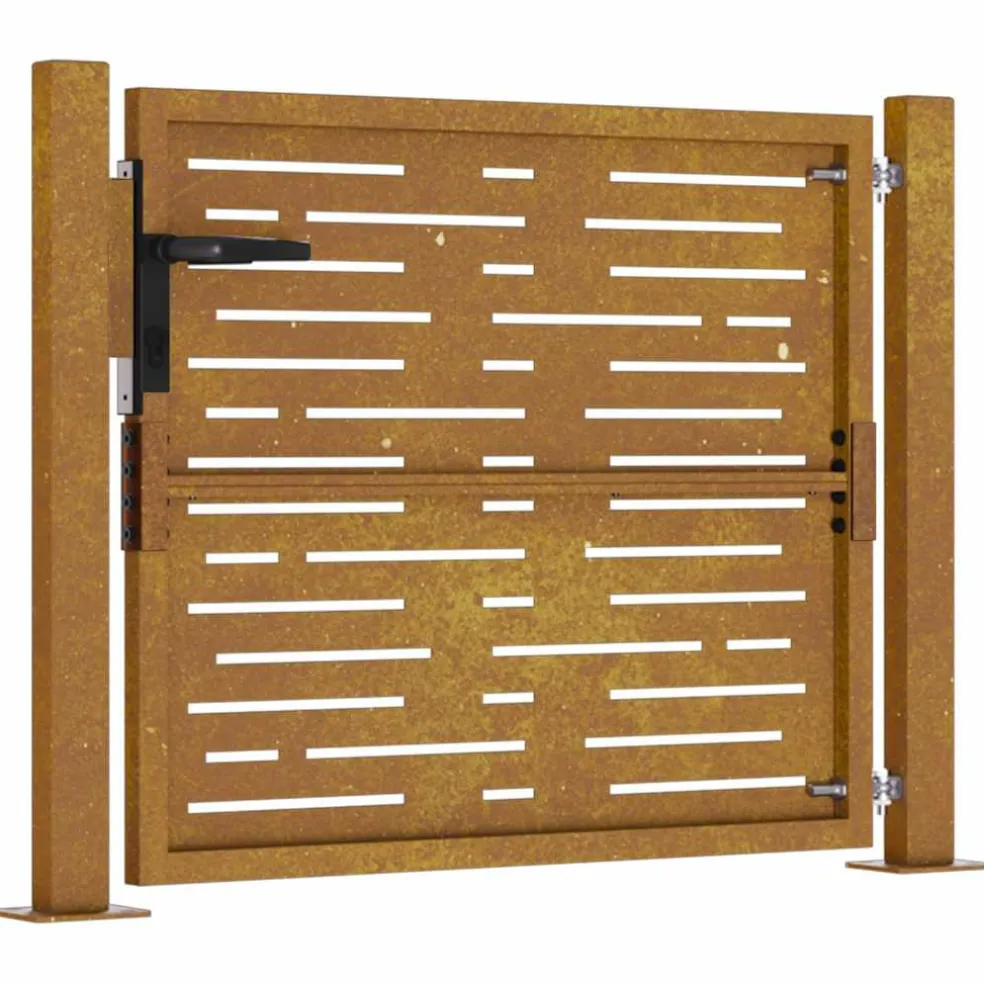 vidaXL Poort vierkant 100x75 cm cortenstaal