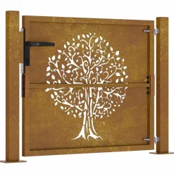 vidaXL Poort 100x75 cm boomontwerp cortenstaal