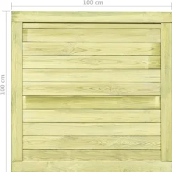 vidaXL Poort 100x100 cm geïmpregneerd grenenhout