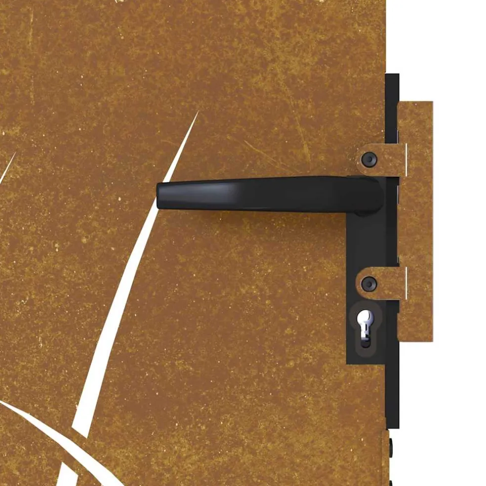vidaXL Poort 85x125 cm grasontwerp cortenstaal